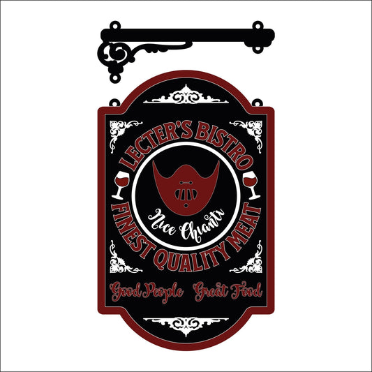 25cm Lecter's Bistro Hanging Sign