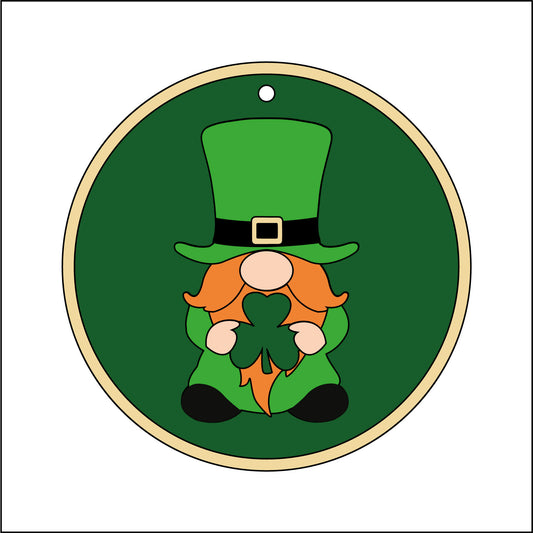 10cm Leprechaun Gonk Round Bauble