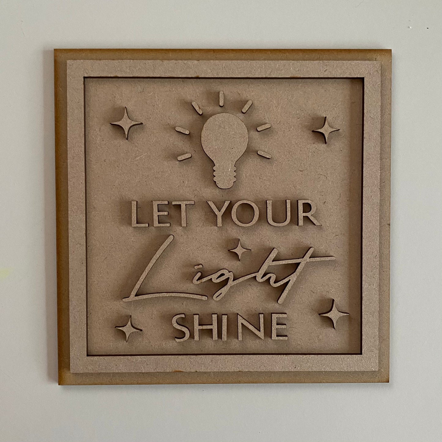 19cm Let Your Light Shine Sign