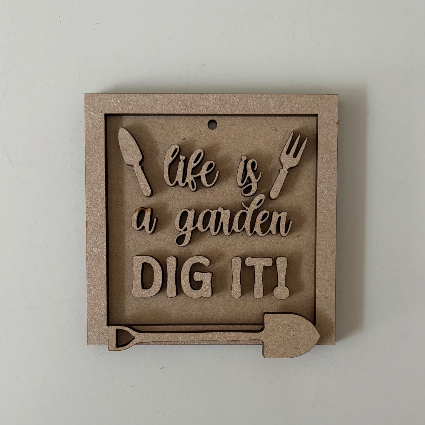9cm Life Is A Garden Dig It Mini Frame