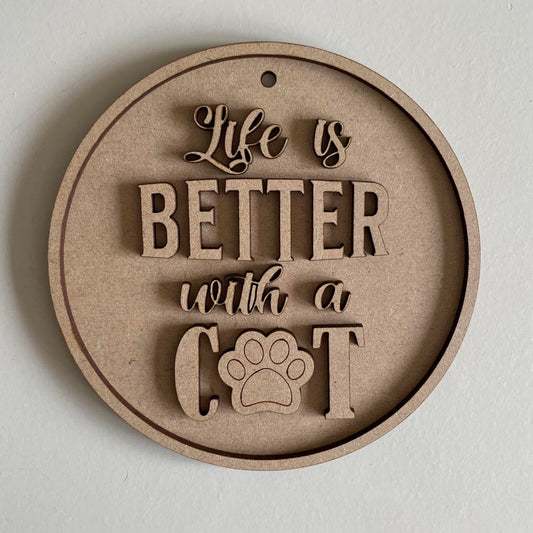 12.5cm Life Is Better With A Cat Bauble