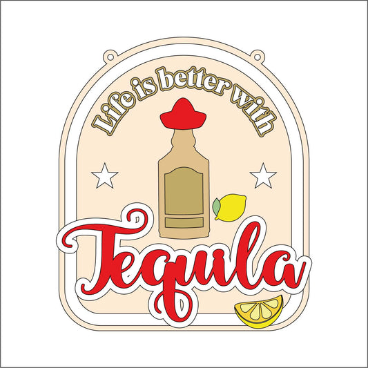 20cm Life is Better With Tequila Sign