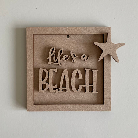 9cm Life's A Beach Mini Frame