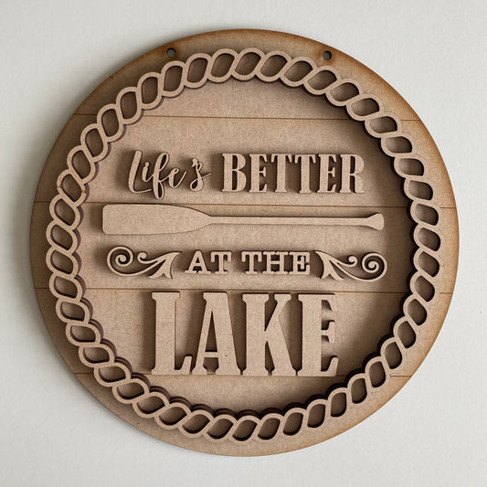 20cm Life's Better At The Lake Sign