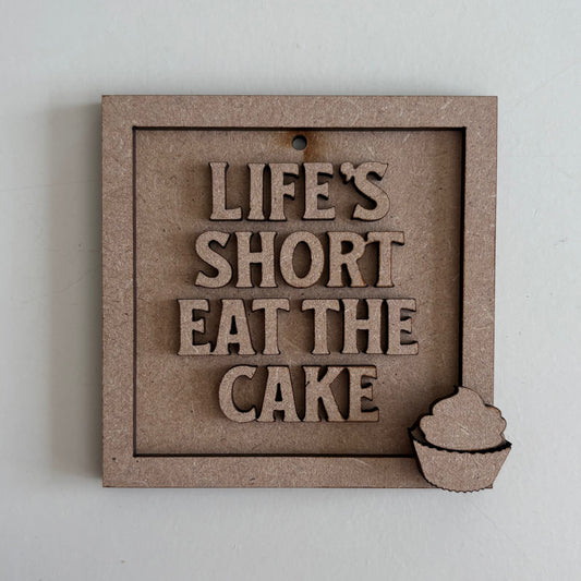 9cm Life's Short Eat The Cupcake Mini Frame