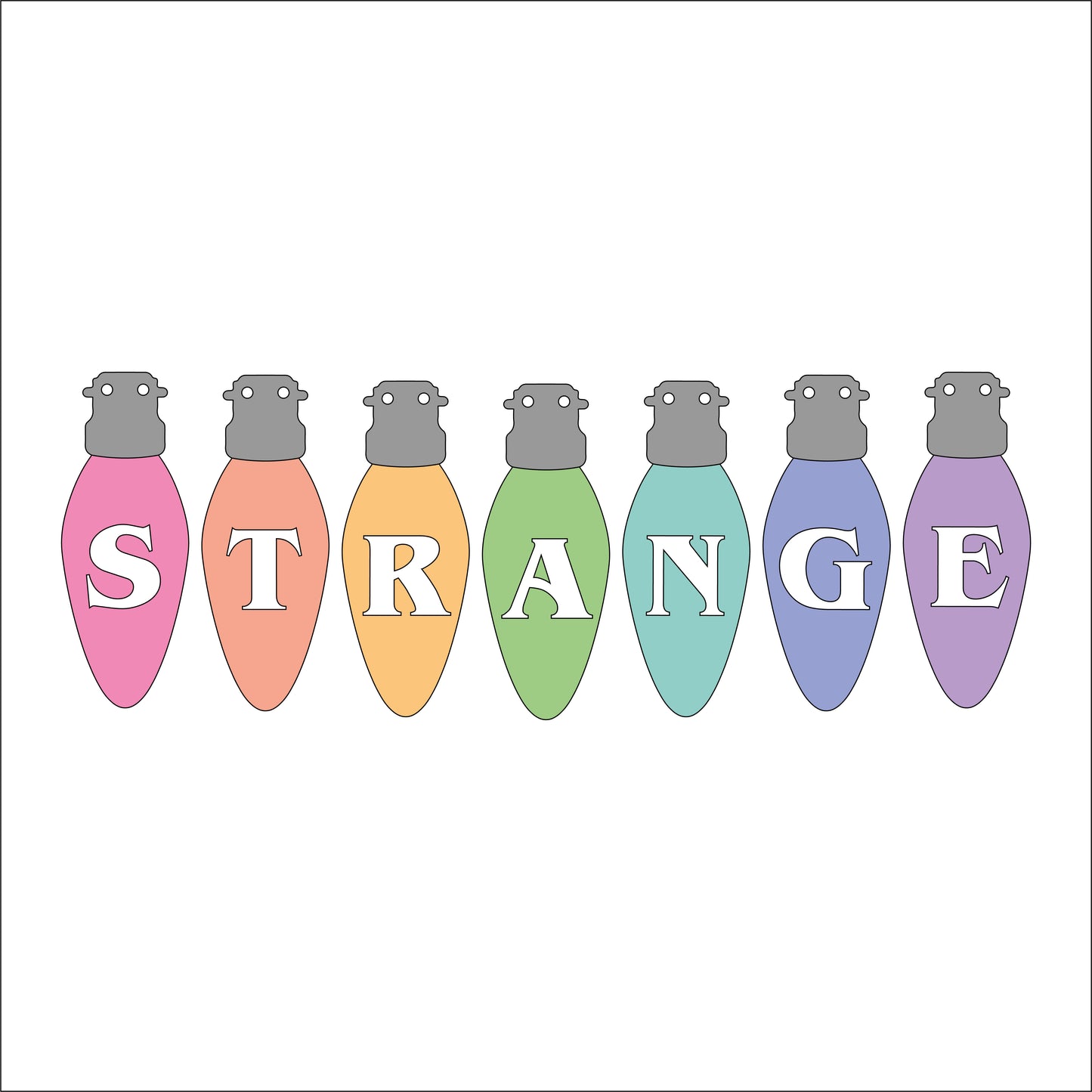 12cm Approx (Per Light) Personalised Christmas Lights Bunting