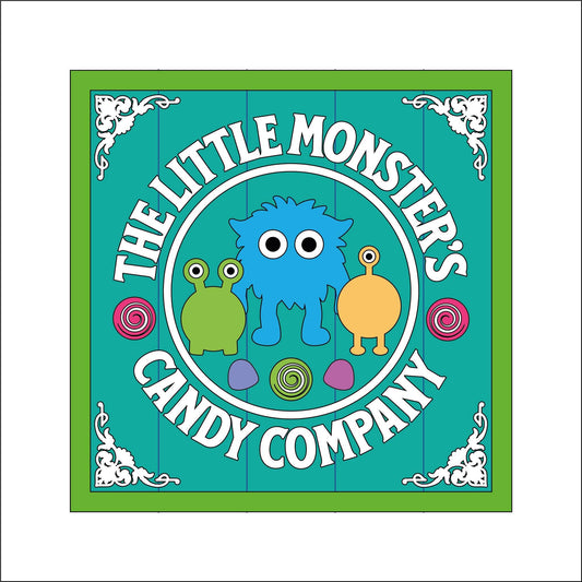 19cm The Little Monster's Candy Company Sign