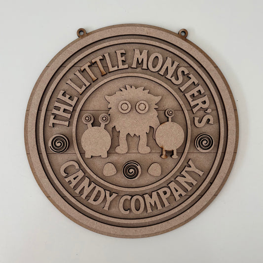 20cm The Little Monster's Candy Company Sign