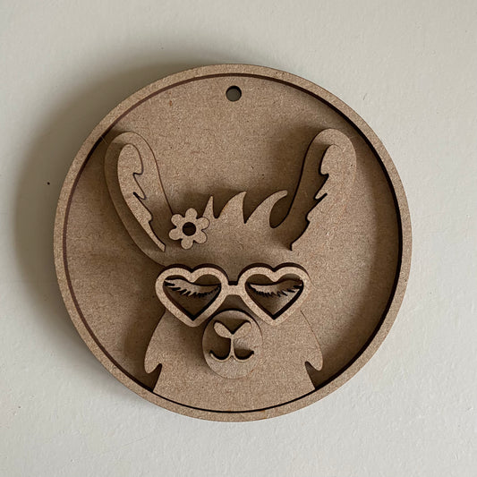 10cm Llama Round Bauble
