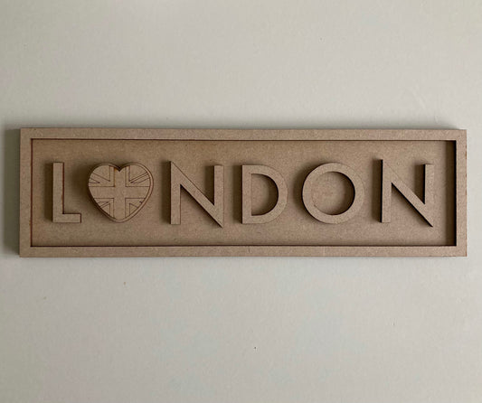 30cm London Rectangle Sign