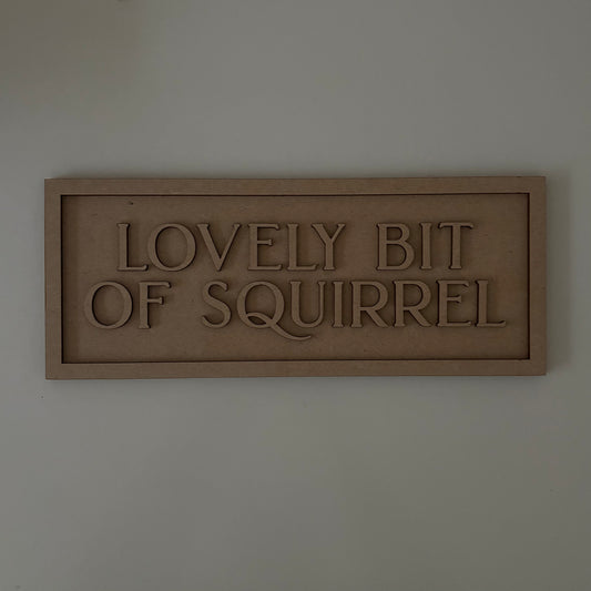 30cm Lovely Bit Of Squirrel Sign