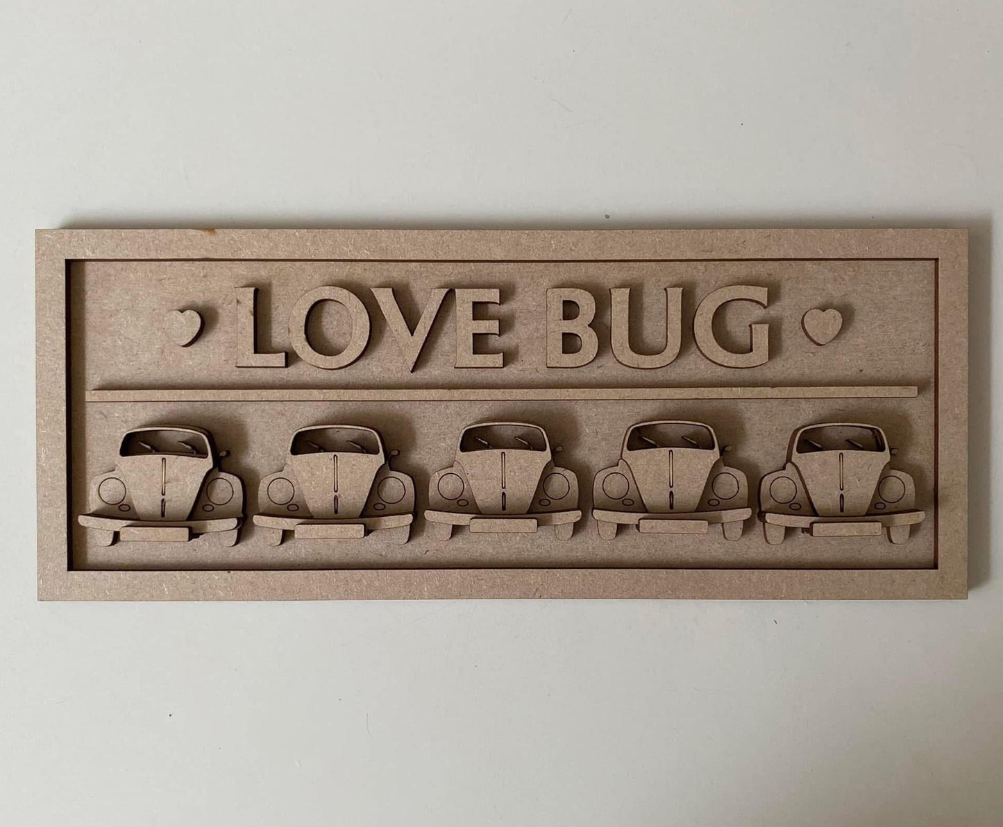 30cm Love Bug Rectangle Beetles Sign
