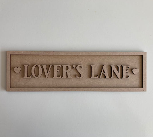 30cm Lovers Lane Sign