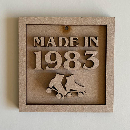 9cm Made In 1983 Roller Skates Mini Frame