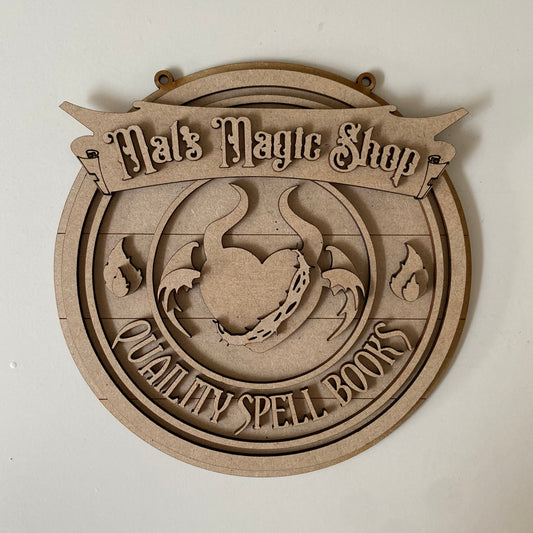 20cm Mal's Magic Shop Sign