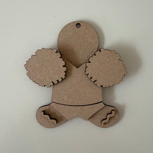 10cm Male Gingerbread Cheerleader Character