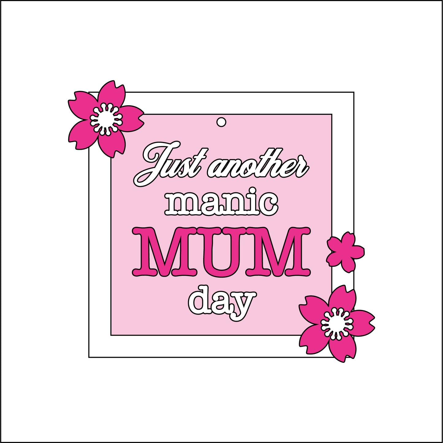 15cm Just Another Manic Mum Day Mini Frame