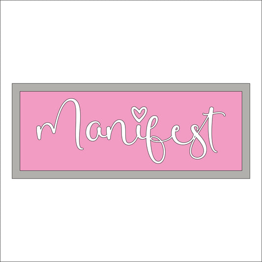 30cm Manifest Rectangle Sign