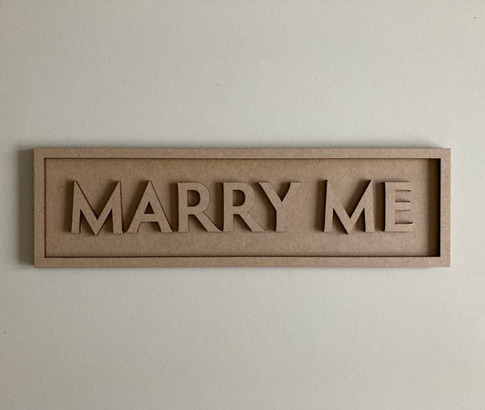 30cm Marry Me Sign