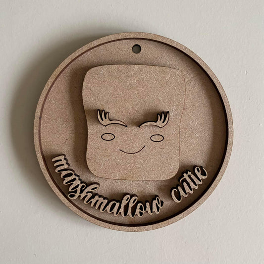 10cm Marshmallow Cutie Round Bauble