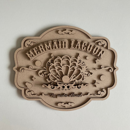 27cm Mermaid Lagoon Sign