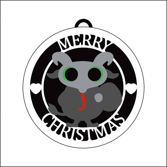 10cm Merry Christmas Krampus Bauble