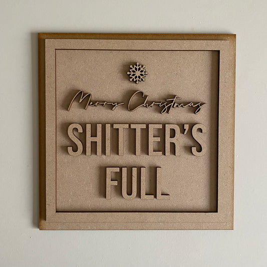 19cm Merry Christmas Shitter's Full Sign