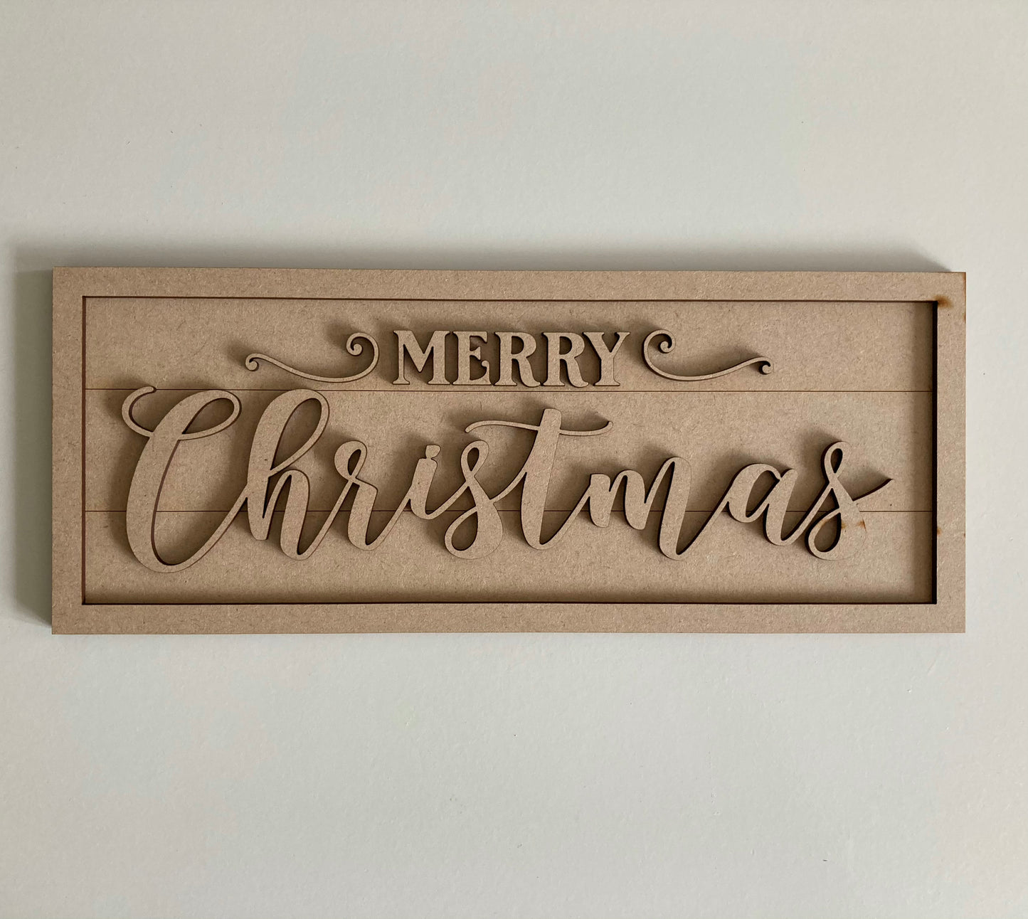 30cm Merry Christmas Rectangle Sign