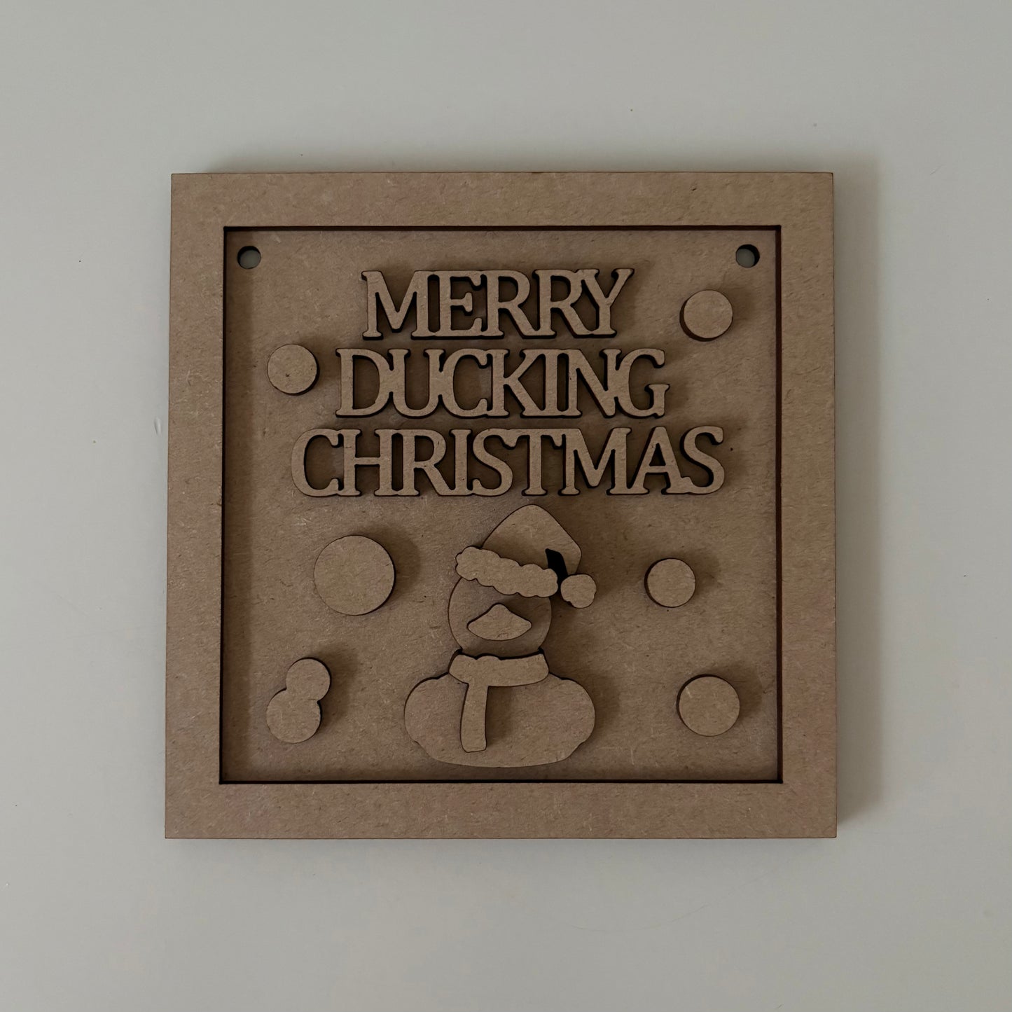 15cm Merry Ducking Christmas Sign