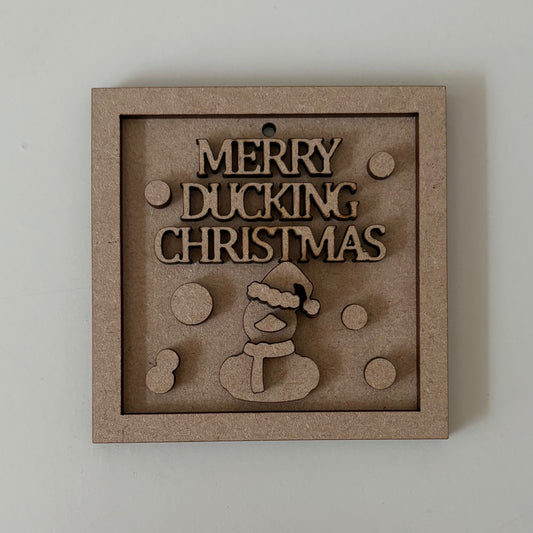 9cm Merry Ducking Christmas Mini Frame