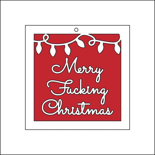 9cm Merry Fucking Christmas Mini Frame