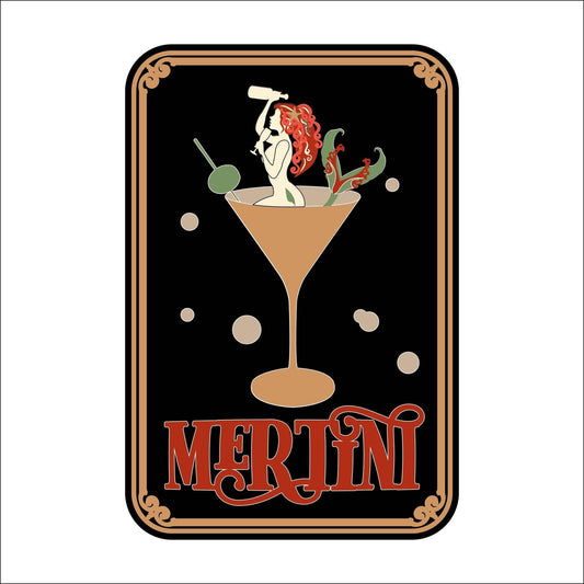30cm Mertini Mermaid Sign