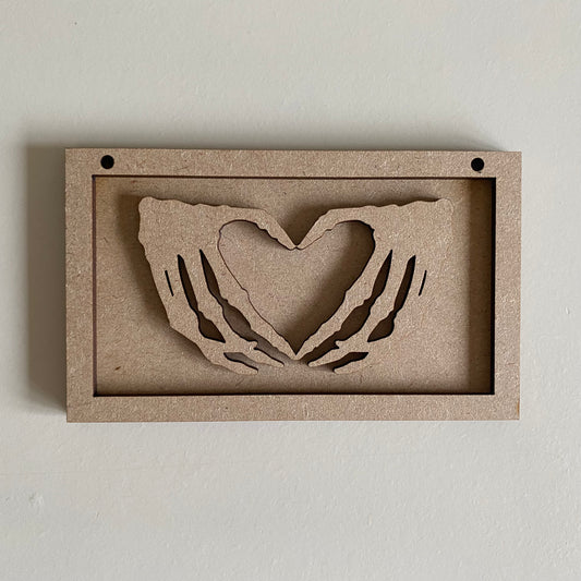 13cm Skeleton Hands Mini Frame