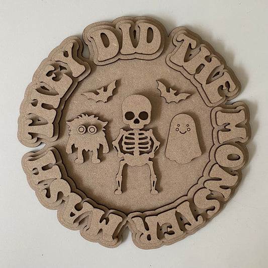 20cm Monster Mash Sign