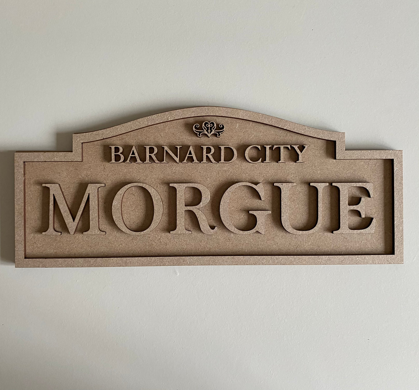30cm Personalised City Morgue Sign