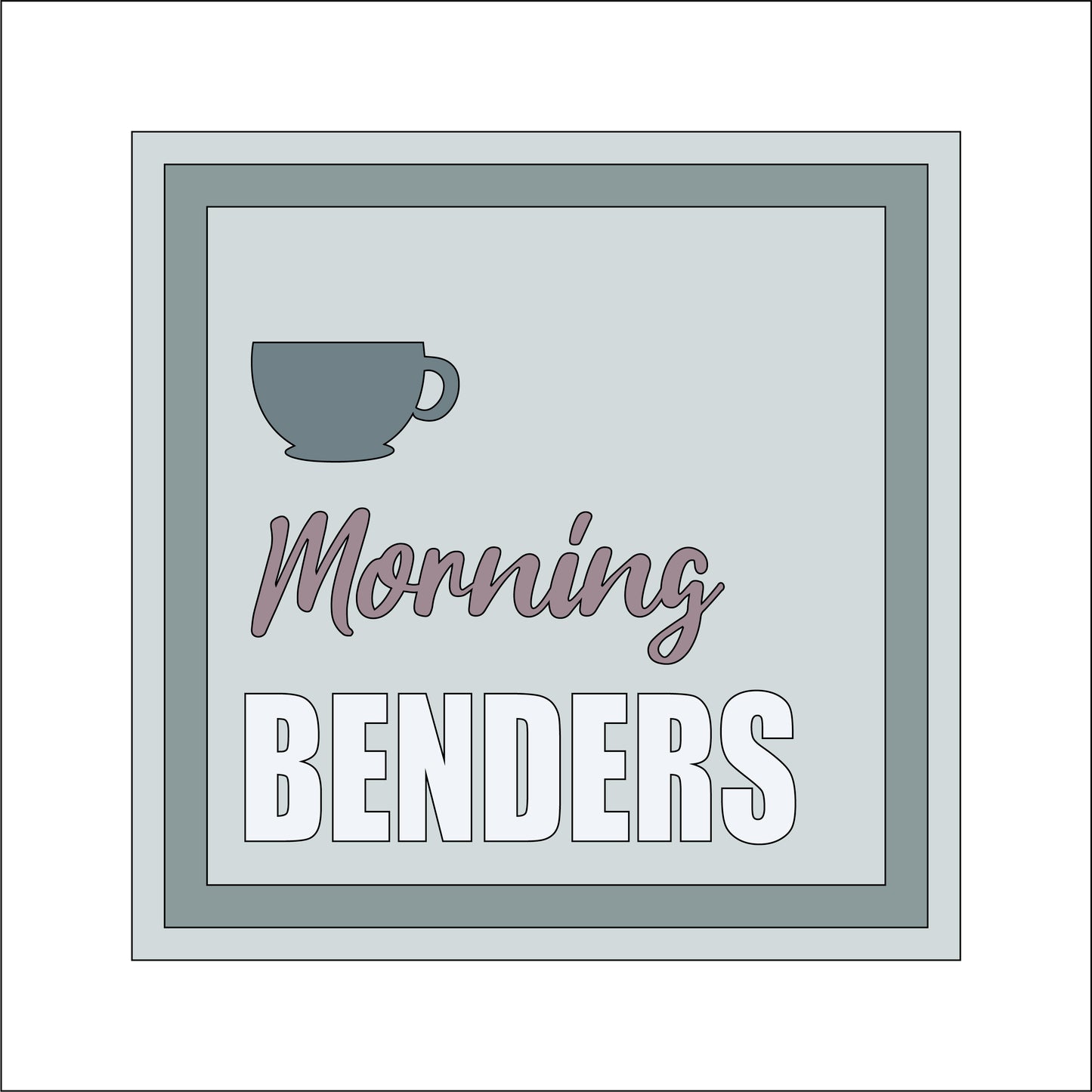 19cm Morning Benders Sign