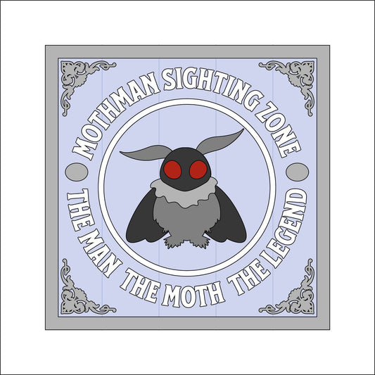 19cm Mothman Sighting Zone Sign