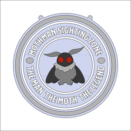 20cm Mothman Sighting Zone Sign
