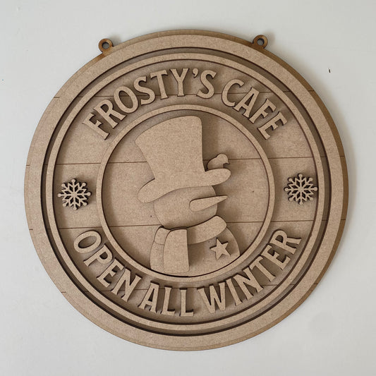 20cm Mr Frosty's Cafe Sign