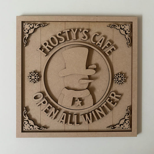 19cm Mr Frosty's Cafe Sign