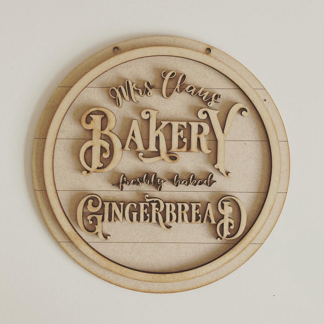 20cm Mrs Claus' Bakery Sign