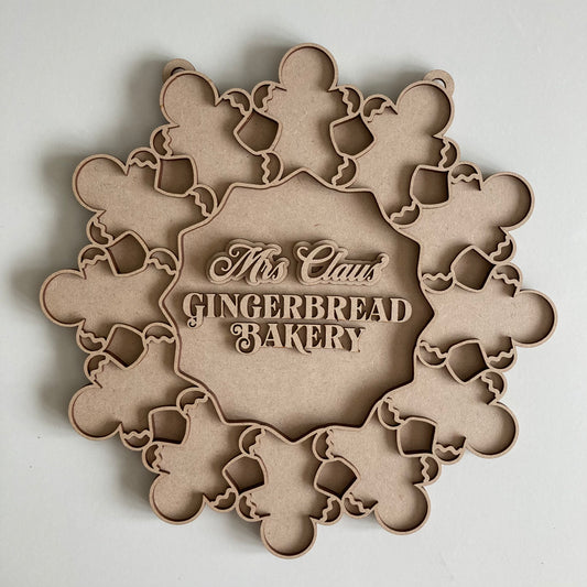30cm Mrs Claus' Gingerbread Bakery Wreath
