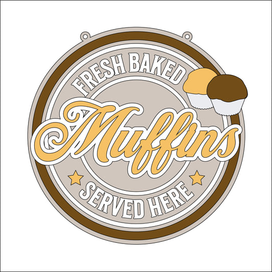 20cm Muffins Sign