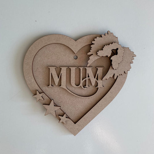 15cm Angel Wings Heart Sign