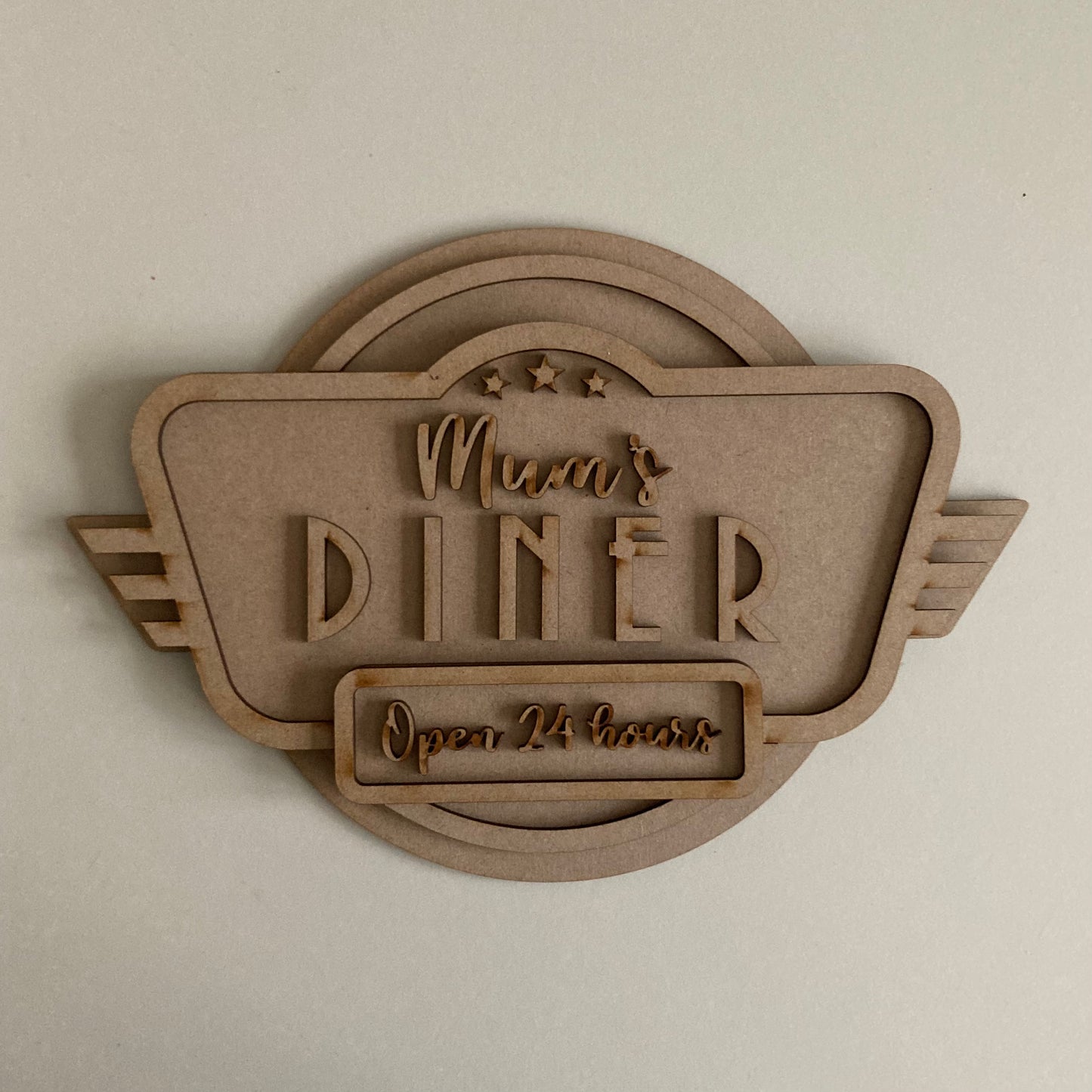 29cm Mum's Diner Retro Sign