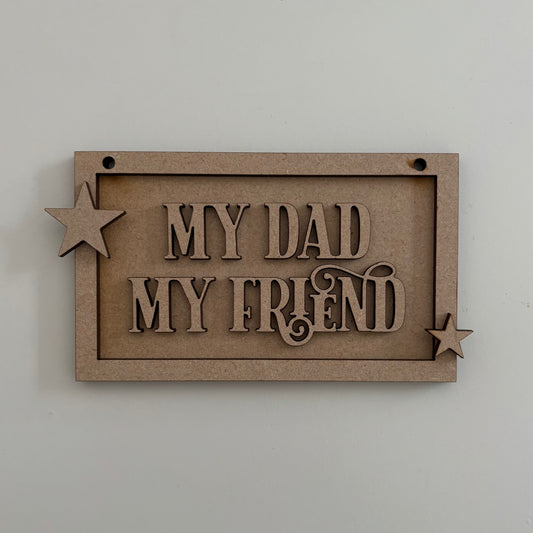 13cm My Dad My Friend Mini Frame