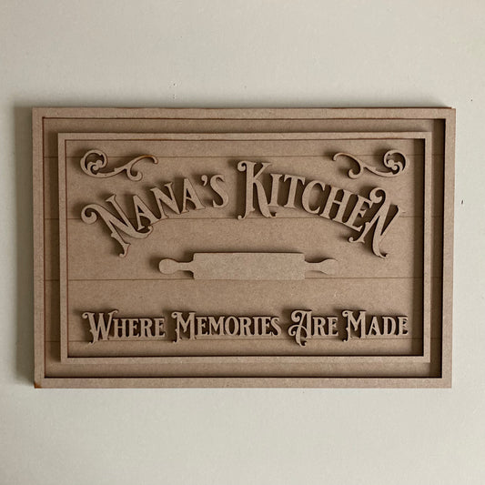30cm Nana's Kitchen Sign