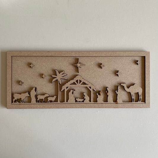 30cm Nativity - 3 Kings Rectangle Sign