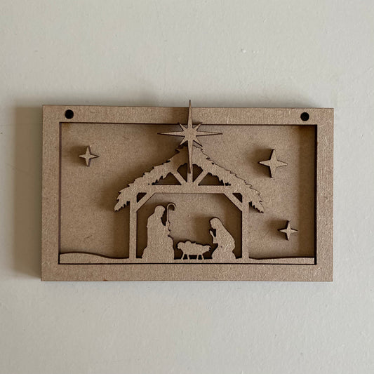 13cm Nativity - Manger Mini Frame