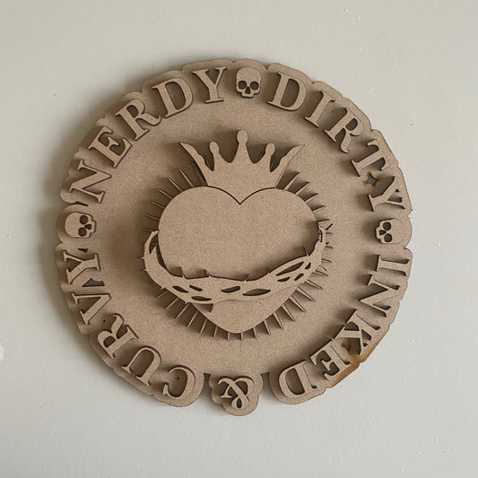 20cm Nerdy Dirty Inked & Curvy Sign